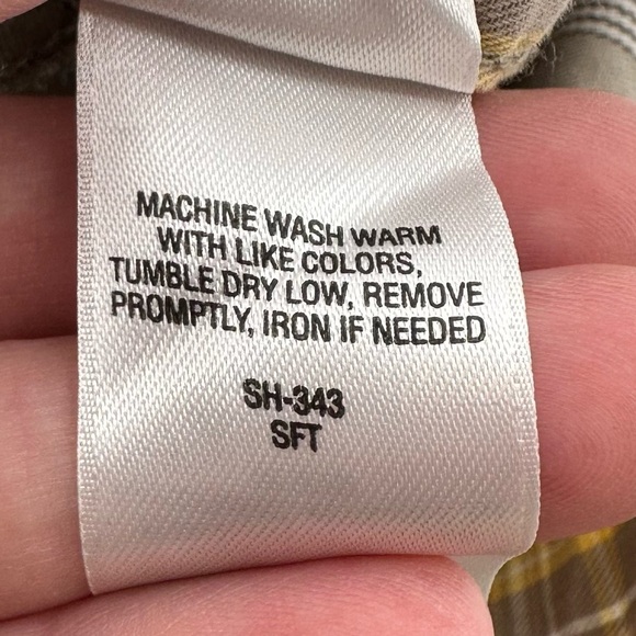 CABELA’S Men’s Angler Plaid Tan/Yellow Button Down Shirt Size XL Regular - Picture 15 of 15